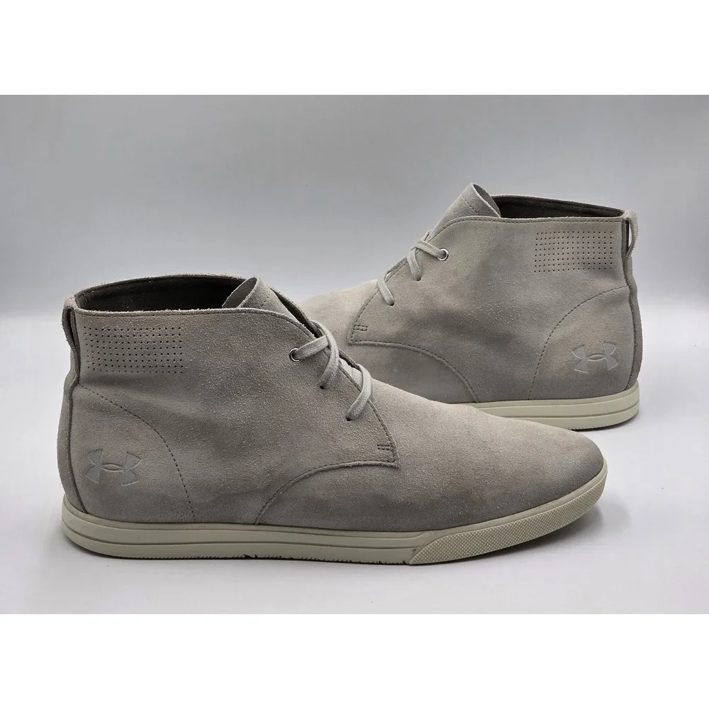 Under Armour UA Coast Suede Chukka Mens 11.5 Gray Casual‎ Mid Top Sneaker Boots